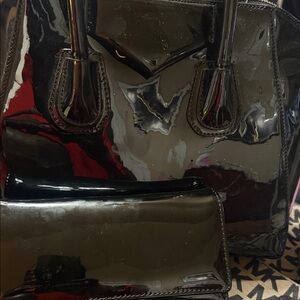 Elegant Black Patent Leather Satchel